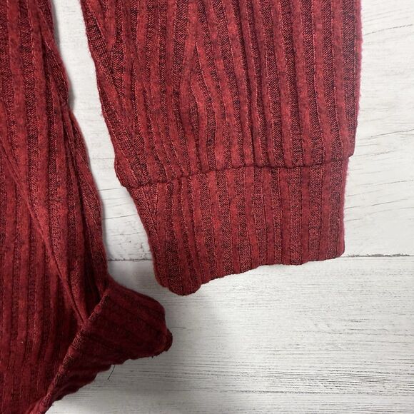 Torrid Womens Size 5 red 1/2 zip long sleeve ribbed sweater - Picture 4 of 6